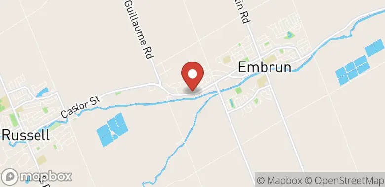 Map of 785 Notre Dame P.O. Box 1345, Embrun, ON K0A 1W1