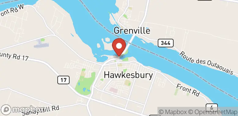 Map of 87 John St., Hawkesbury, ON K6A 1A1